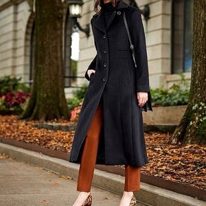 NEW coat Anne Klein Wool Maxi French Long